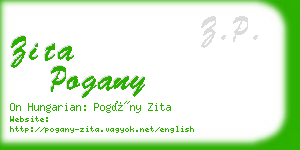 zita pogany business card